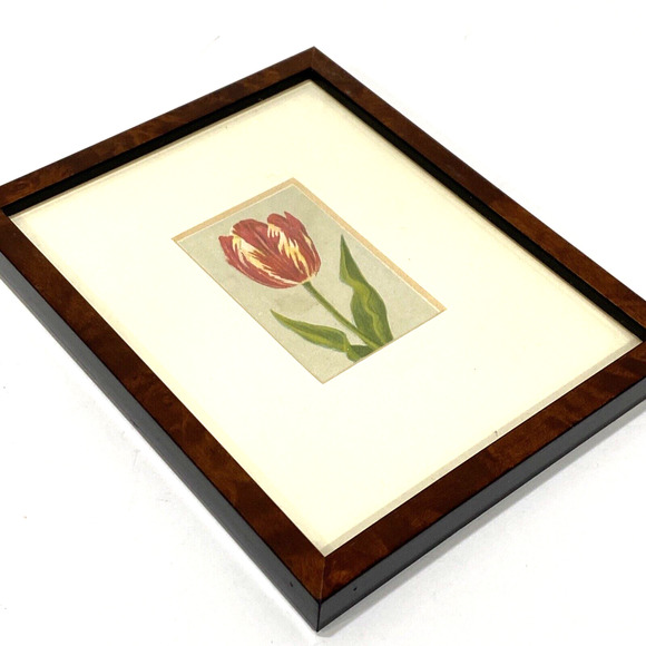 Antique 1916 Lithograph Artwork 'Rose by Bloem' Floral Print Small Wood Framed - Picture 3 of 7